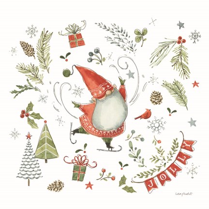 Framed Everyday Gnomes XII-Holiday Print