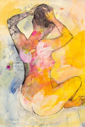 Framed Floral Figures I Print