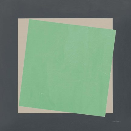 Framed Geo Core Green Print