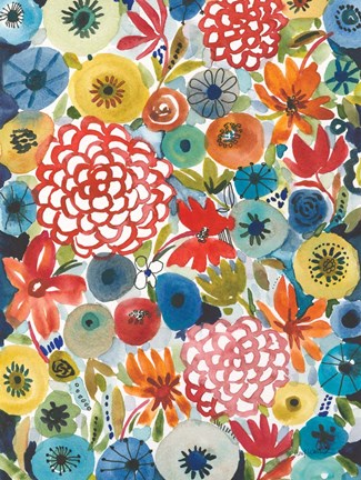 Framed Petal Play VI Print