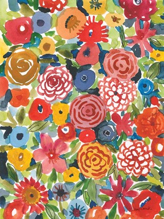 Framed Petal Play I Print