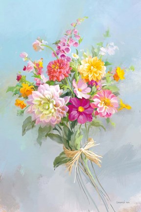 Framed Country Bouquet I v2 Print