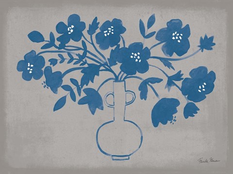 Framed Modern Vallarta Blue I Print