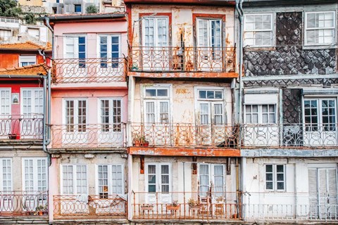 Framed Porto Houses Print