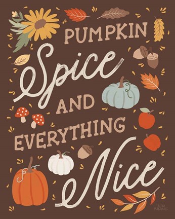 Framed Harvest Wishes V Print