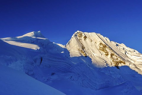 Framed Quitaraju Mountain in the Cordillera Blanca in the Andes Of Peru Print