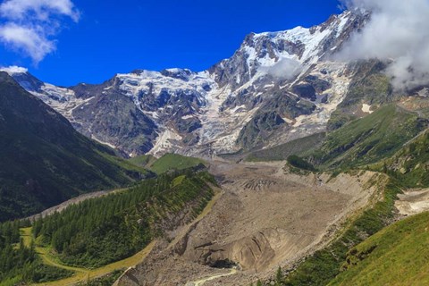 Framed Monte Rosa Glacier, Italy Print