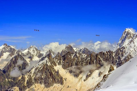 Framed Aiguille De Leschaux and Petit Jorasse Mountains Print