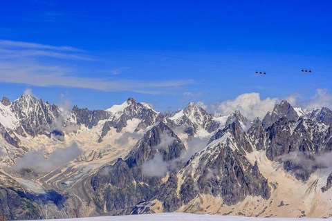 Framed Glacier Du Talefre As Seen from La Vallee Blanche, France Print