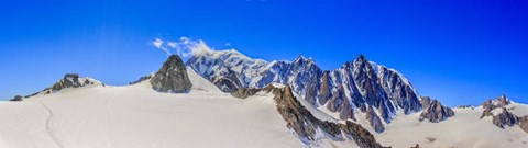 Framed Panoramic View Of the Mont Blanc Massif Print