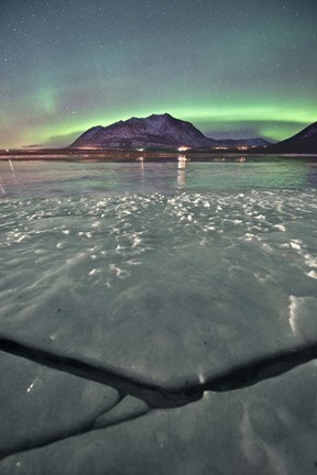 Framed Northern Lights, Carcross, Yukon, Canada Print