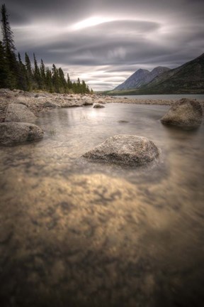 Framed Kusawa Lake, Yukon, Canada Print