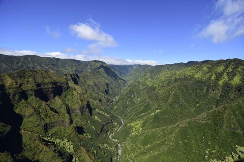 Framed Aerial View Of Koloa, Kauai, Hawaii Print