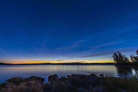 Framed Big Dipper and Arcturus in the Evening Twilight at Tibbitt Lake Print