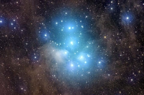 Framed Messier 45, the Pleiades Print