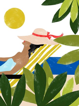 Framed Sunbathing Print