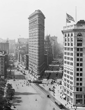 Framed Flatiron Building, circa 1908 Print