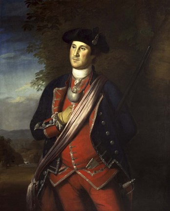 Framed George Washington as a Colonel during The French and Indian War Print
