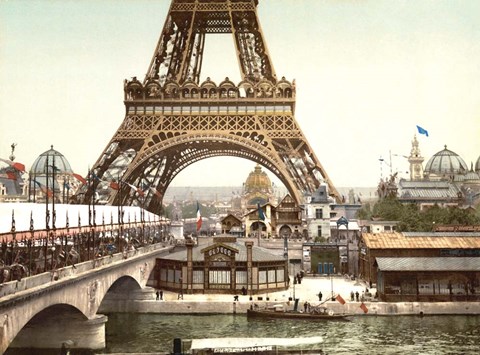 Framed Eiffel Tower during the Exposition Universelle, 1900 Print