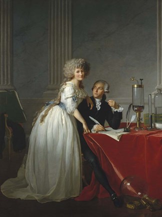 Framed Antoine-Laurent de Lavoisier and his Wife Print