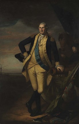 Framed George Washington after the Battle of Princeton Print