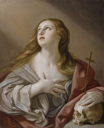 Framed Mary Magdalene Gazing towards Heaven Print