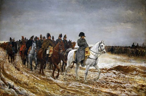 Framed Napoleon Bonaparte returning from Soissons after the Battle of Laon Print
