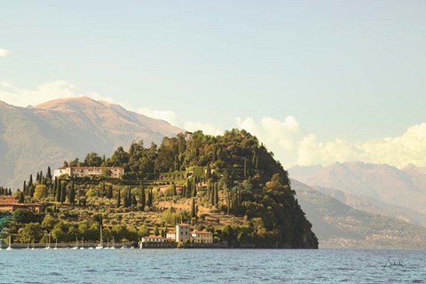 Framed Lake Como Headland Print