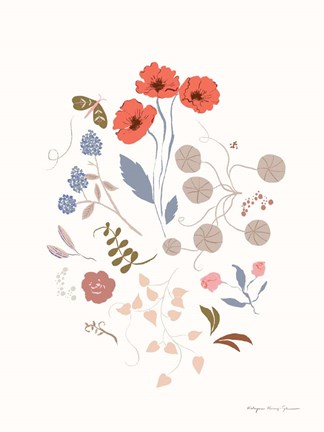 Framed Fleurette III Print