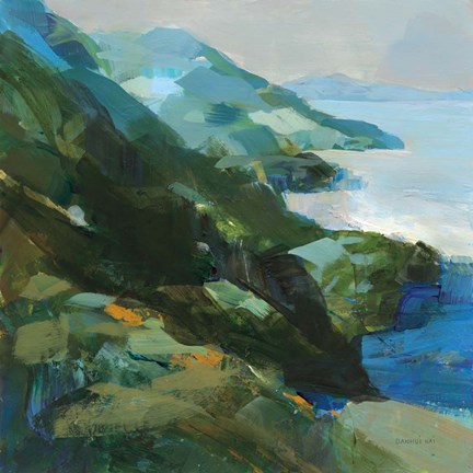 Framed Rocky Shoreline I Print