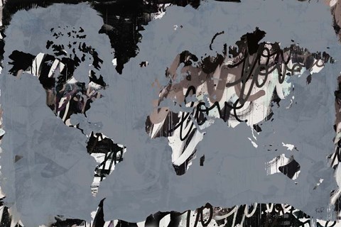 Framed Love the World Map Print