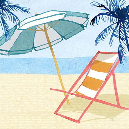 Framed Laguna Lounging II Print