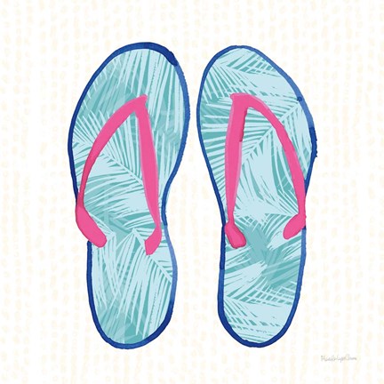 Framed Laguna Flipflops II Print
