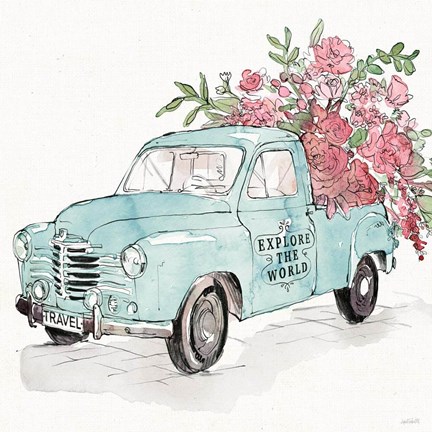 Framed Vintage Travel V Print