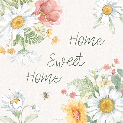 Framed Daisy Days VII Print