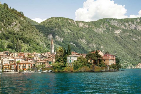 Framed Lake Como Village IV Print