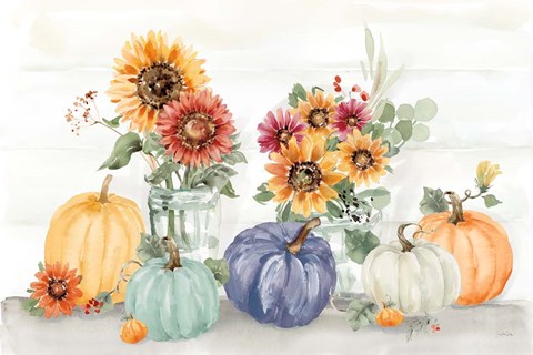 Framed Autumn Ramble VI Navy Print