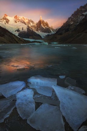 Framed Frozen Morning - Laguna Torre Print