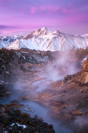 Framed Pink Eastern Sierra Print