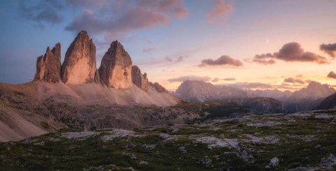 Framed Evening in the Dolomites Print