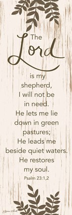 Framed Lord is My Shepherd Print