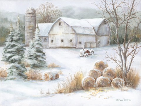 Framed Winter Hay Print