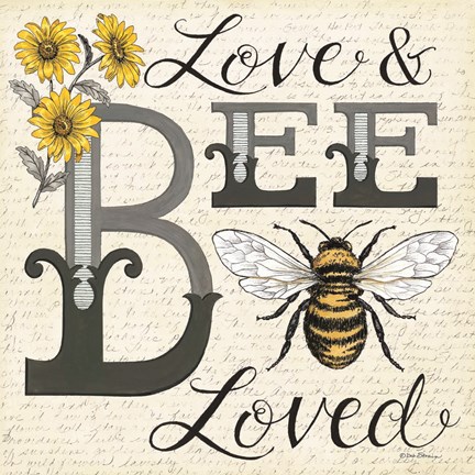 Framed Love &amp; Bee Loved Print