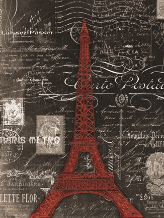 Framed Paris Red Print