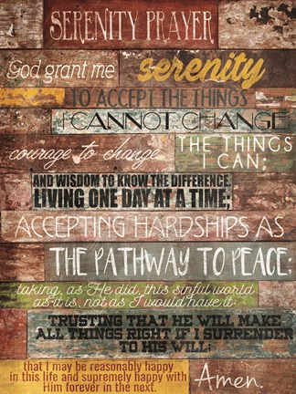 Framed Serenity Prayer Print