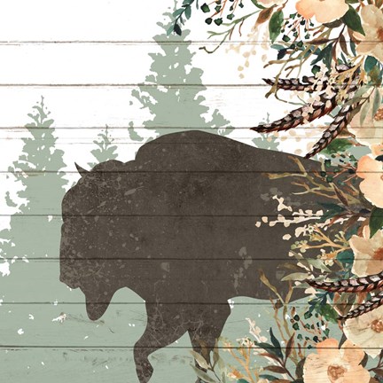 Framed Woodland Floral 3 Print