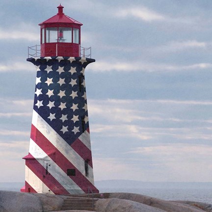 Framed American Lighthouse Print