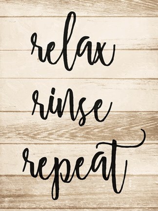 Framed Relax Rinse Repeat Print