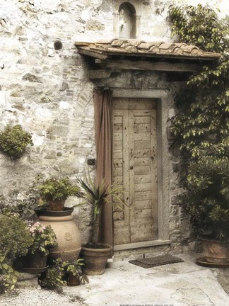 Framed Montefioralle Door Print