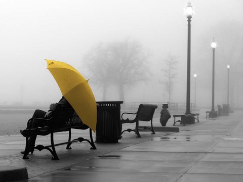 Framed Sitting In The Rain Print